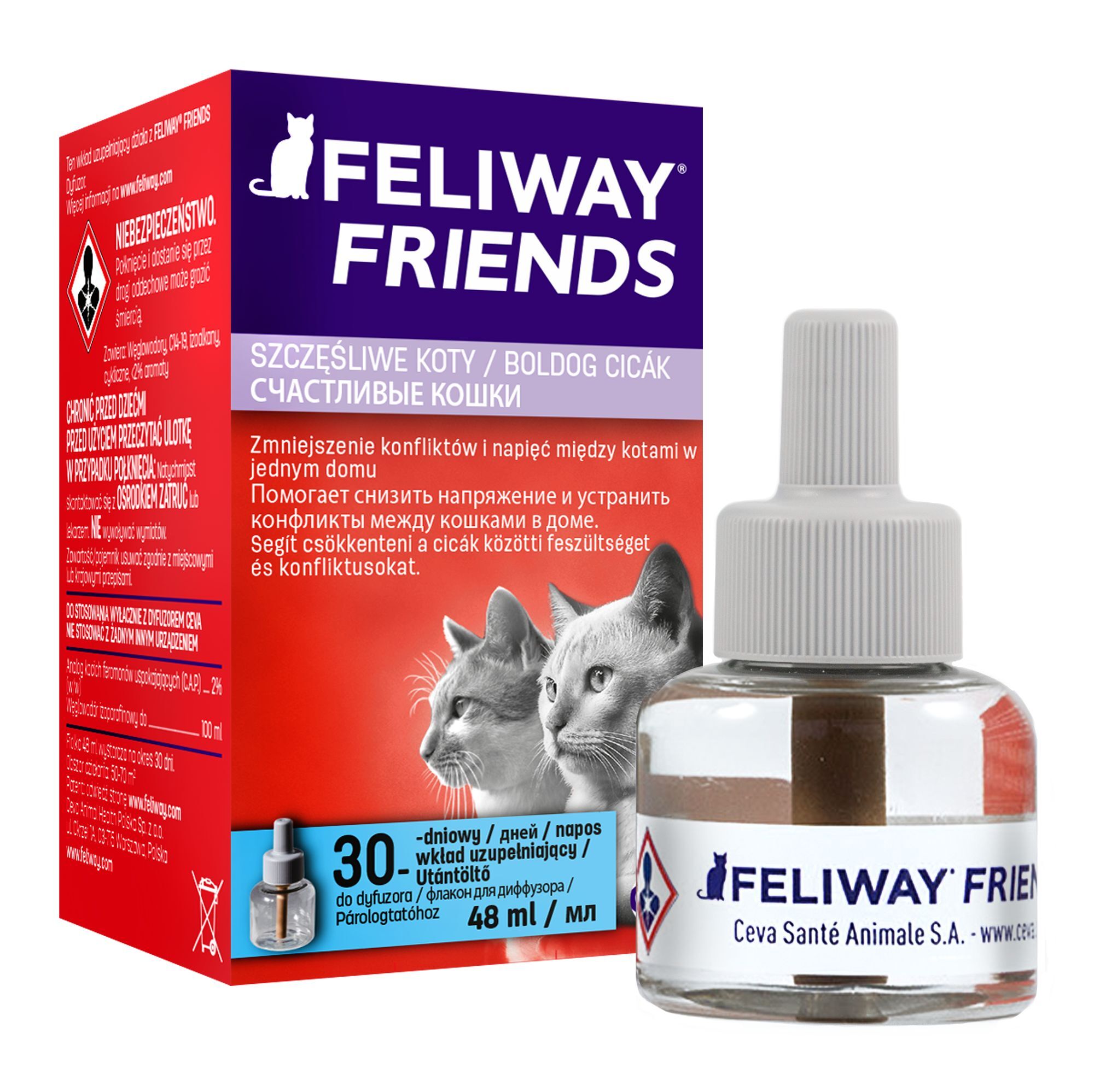 Феливей Фрэндс феромон для кошек, флакон 48 мл без диффузора, FELIWAY FRIENDS