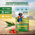 Изображение товара Сухой корм Ферма кота Федора для взрослых кошек с курицей 650 г