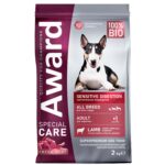 Изображение товара Сухой корм AWARD SPECIAL CARE Sensitive Digestion для взрослых собак всех пород с чувствительным пищеварением со свежим мясом ягненка  2кг