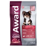 Изображение товара Сухой корм AWARD SPECIAL CARE Toy Breed Support для взрослых собак мелких и миниатюрных пород со свежим мясом ягненка 1,5кг
