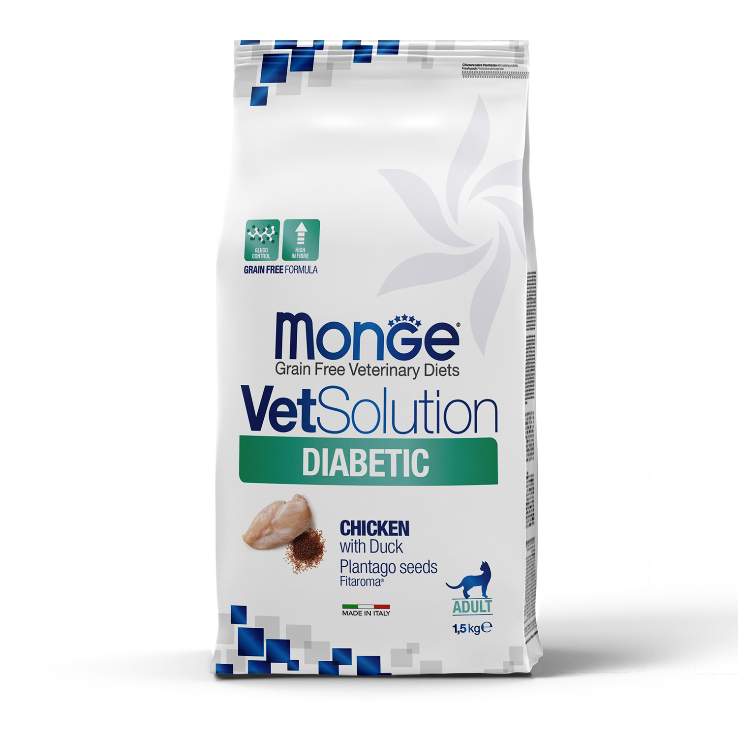 Изображение товара Диетический корм Monge VetSolution Cat Diabetic Диабетик для кошек при сахарном диабете 1,5 кг