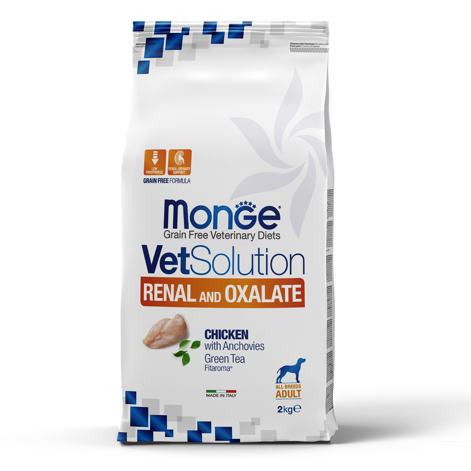 Изображение товара Диетический корм Monge VetSolution Dog Renal and Oxalate Ренал и Оксалат для собак при ХПН 2 кг