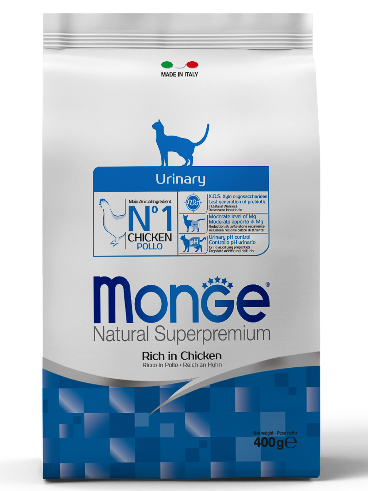 Изображение товара Cухой корм Monge Cat Daily Line Urinary для кошек, для профилактики МКБ, с курицей 400 г