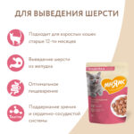 Изображение товара Влажный корм Мнямс Кусочки в соусе с индейкой для выведения шерсти у кошек 85г