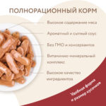 Изображение товара Влажный корм Мнямс Кусочки в соусе с говядиной для крупных кошек  85г