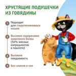 Изображение товара Лакомство Ферма кота Федора хрустящие подушечки для кошек и котят с паштетом из говядины 40 г