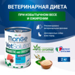 Изображение товара Диетический корм Monge VetSolution Dog Diabetic and Obesity Диабетик и Обесити для собак при сахарном диабете и лишнем весе 400 г