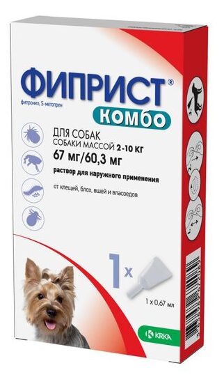 Изображение товара ФИПРИСТ Комбо д/с 2-10 кг, 0,67мл №1