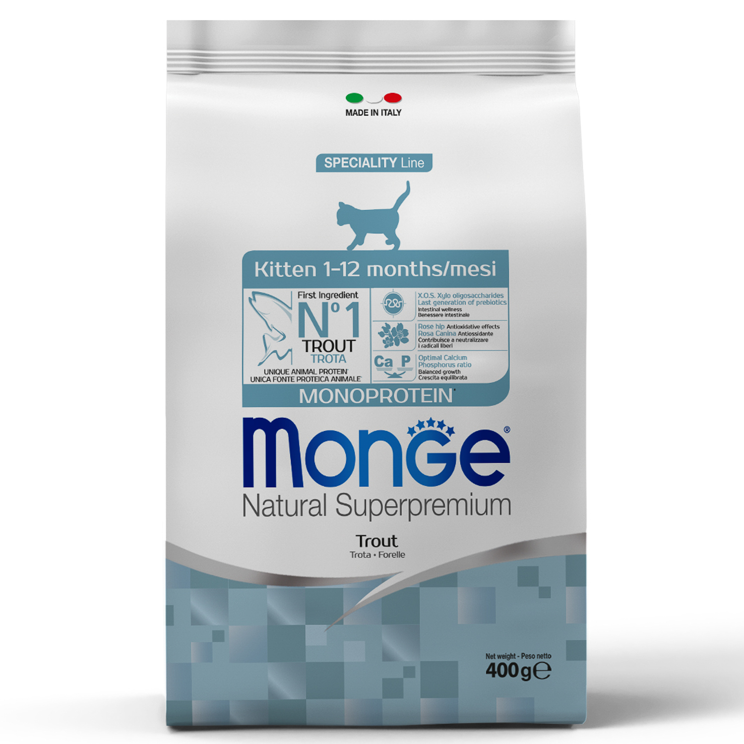 Изображение товара Сухой корм Monge Cat Speciality Line Monoprotein для котят и беременных кошек, из форели 400 г