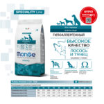 Изображение товара Сухой корм Monge Dog Speciality Line Hypo для взрослых собак, гипоаллергенный, из лосося с тунцом 2,5 кг