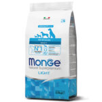 Изображение товара Сухой корм Monge Dog Speciality Line Light для взрослых собак всех пород, низкокалорийный, лосось с рисом 2,5 кг
