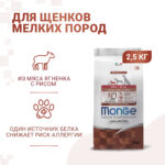 Изображение товара Сухой корм Monge Dog Speciality Line Monoprotein Mini для щенков и беременных собак мелких пород, из ягненка с рисом 2,5 кг