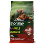 Изображение товара Сухой корм Monge Dog BWild GRAIN FREE, для собак, беззерновой, из мяса ягненка с картофелем 2,5 кг