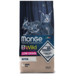 Изображение товара Сухой корм Monge Cat BWild LOW GRAIN Kitten, для котят, низкозерновой, из мяса гуся 1,5 кг