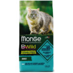 Изображение товара Сухой корм Monge Cat BWild GRAIN FREE для взрослых кошек, беззерновой, из трески 1,5 кг