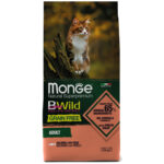 Изображение товара Сухой корм Monge Cat BWild GRAIN FREE для кошек, из лосося, беззерновой, 1,5 кг.