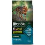 Изображение товара Сухой корм Monge Cat BWild GRAIN FREE для стерилизованных кошек, беззерновой, из тунца, 1,5 кг