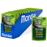 Изображение товара Влажный корм Monge Cat BWild GRAIN FREE для стерилизованных кошек, беззерновой, из мяса дикого кабана с овощами, паучи 85 г