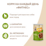 Влажный корм Мнямс Кусочки в соусе с кроликом для собак всех пород «ФИТНЕС» 400 г