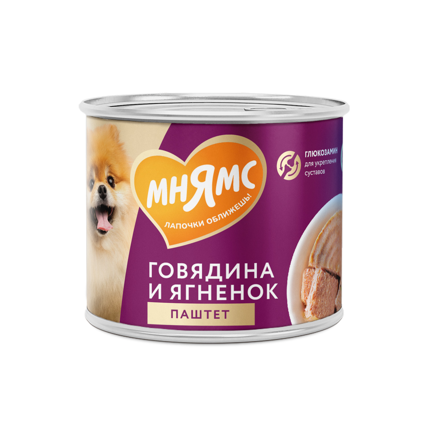 Изображение товара Влажный корм Мнямс Паштет из говядины и ягненка для собак всех пород «ЗДОРОВЫЕ СУСТАВЫ» 200 г