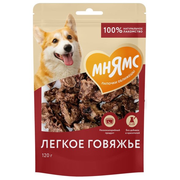 Лакомство Мнямс для собак Легкое говяжье 120г