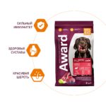 Изображение товара Сухой корм AWARD для взрослых собак всех пород с ягненком с индейкой с добавлением яблока и черники 2кг