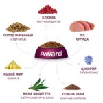 Изображение товара Сухой корм AWARD Urinary для взрослых кошек для профилактики мочекаменной болезни с курицей с добавлением клюквы, цикория и рыбьего жира 400г