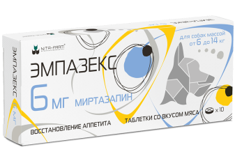 Эмпазекс 6 мг, препарат для стимуляции аппетита, 10 таблеток, Нита-Фарм