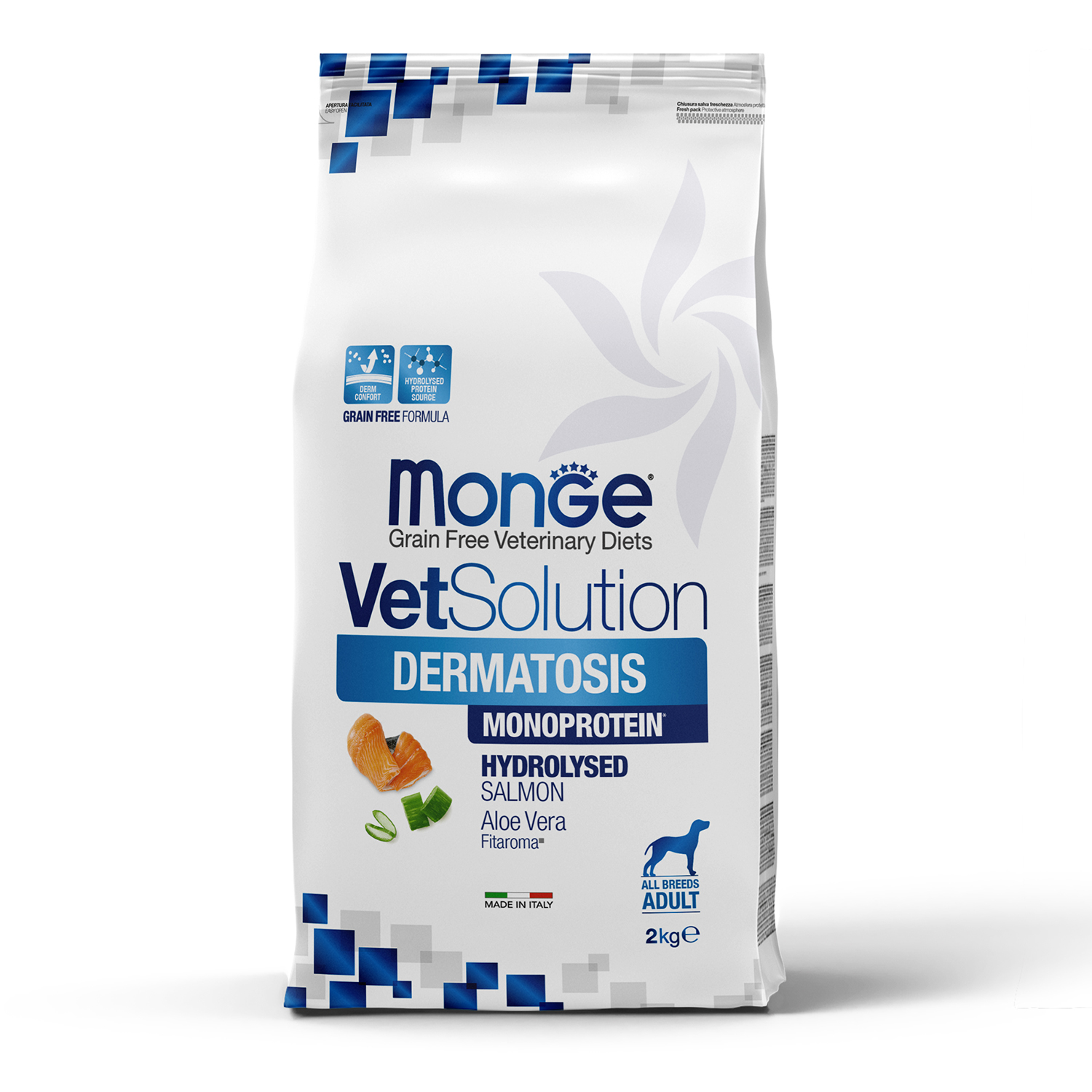 Изображение товара Диетический корм Monge VetSolution Dog Dermatosis Дерматозис для собак при заболеваниях кожи 2 кг