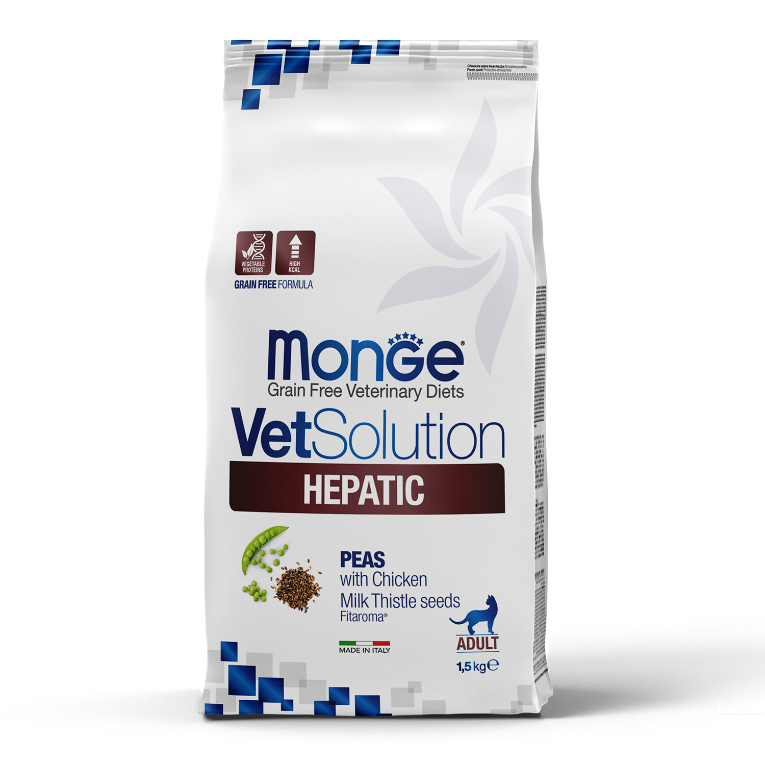 Изображение товара Диетический корм Monge VetSolution Cat Hepatic Гепатик для кошек при заболеваниях печени 1,5 кг