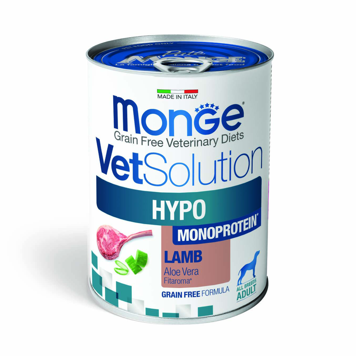 Изображение товара Диетический корм Monge VetSolution Dog Hypo Monoprotein LAMB Гипо монопротеин с ягнёнком для собак для снижения реакции пищевой непереносимости 400г