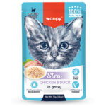 Изображение товара Wanpy Cat Пауч для котят нежное рагу из курицы и утки, 70 г