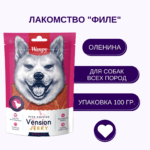 Изображение товара Лакомство Wanpy филе из оленины для собак всех пород 100 г